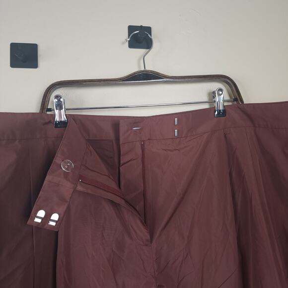 TANYA TAYLOR Kenia Pleated Wide-Leg Pants in Cinnamon Size 20 - Picture 8 of 11